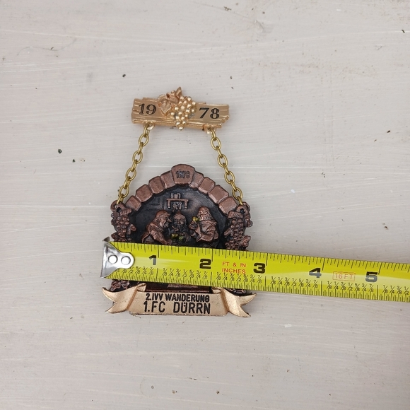 Rare German Metal 1978 6. IVV Wanderung TSV Armsheim-Schimsheim Pin Medal - Picture 6 of 6